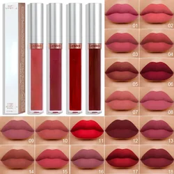 Pintalabios líquido resistente al agua, maquillaje de labios de terciopelo mate, brillo de labios rojo Sexy, cosmético desnudo, 6 colores de larga duración, sin marcas