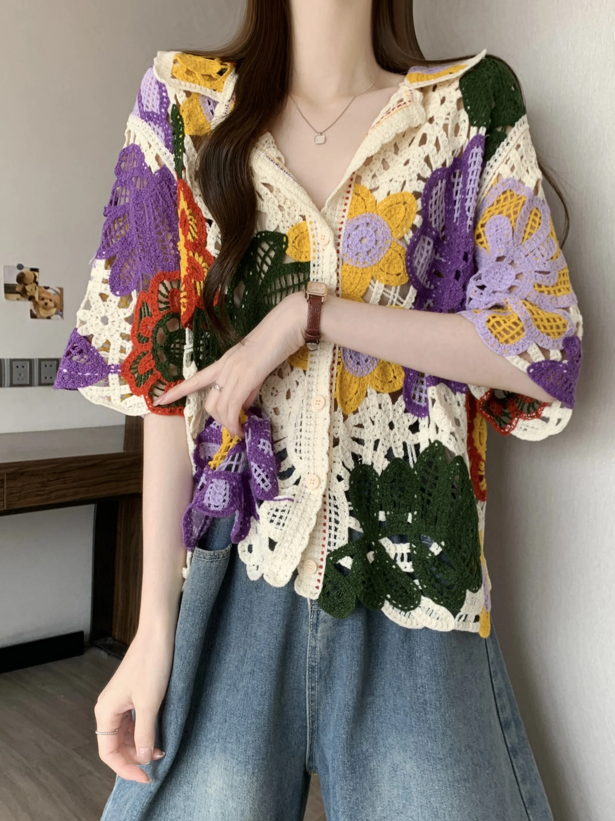 2026년 신상 한국 스타일 루즈핏 니트탑 여성 패션 - Embroidery Cardigan 리뷰 및 가격