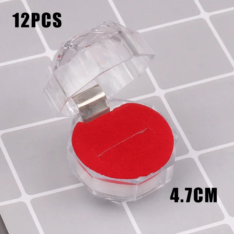 20pcs Acrylic Crystal Ring Boxes for Wedding Jewelry