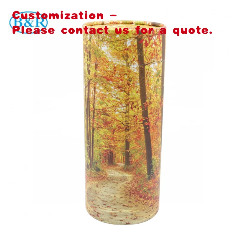 custom.LY-PU02 Forest Scattering Biodegradable Urns Cremation Urns Ashes Scattering Tube
