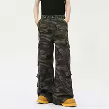 IEFB Niche Design Men's Jeans Washed Camouflage Multi-pockets Straight Wide Leg Male Droop Denim Pants New Stylish 2024 9C7375 - AliExpress