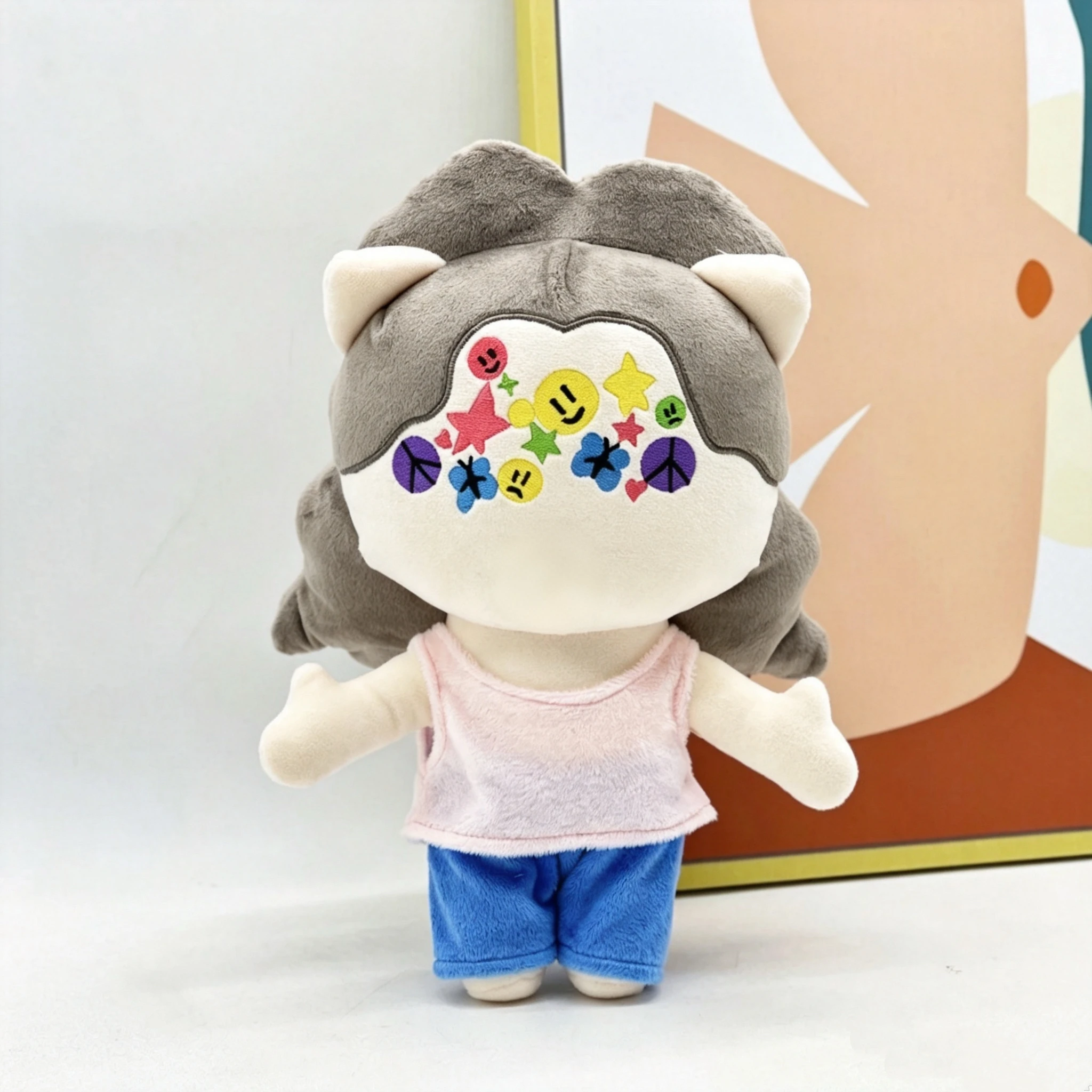 Olivia Rodrigo Doll Grey Hair with Pink Vest Clothes Plushies Figure Stuffed Toys Cute Kids Boys Girls Christmas Gift