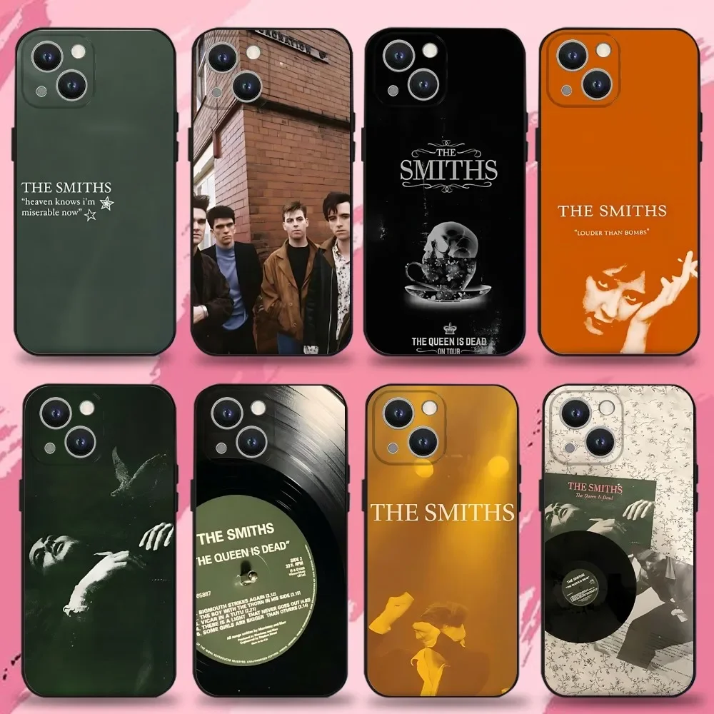 The S-Smiths Queen Is Dead  Phone Case For iPhone 16,15,14,13,12,11 Plus,Pro Max,XS,X,XR,SE,Mini,8,7,Soft Silicone Black Cover