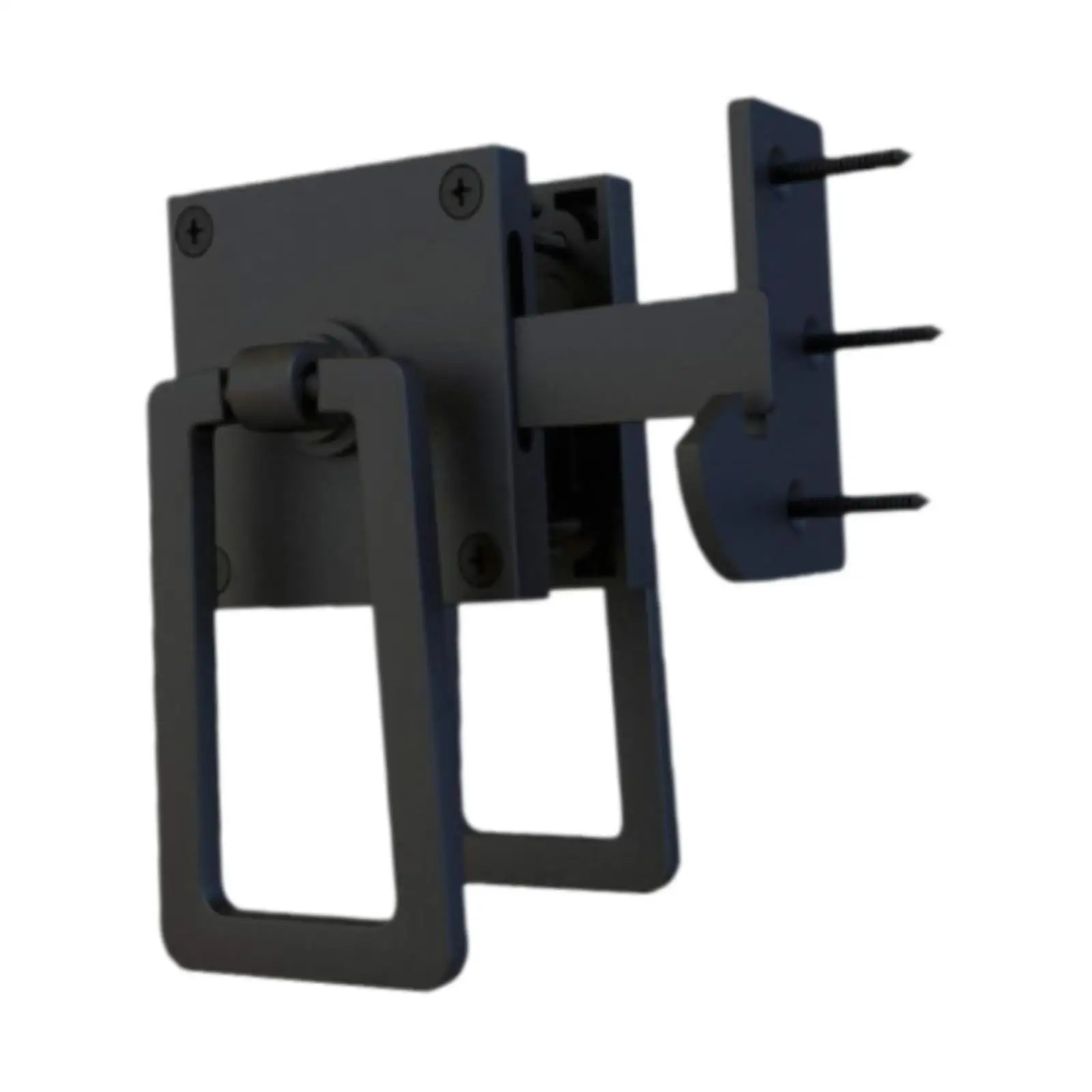 Double Sided Gate Latch, Black Gate Latch for Barns Outdoor Fence Pool Gate