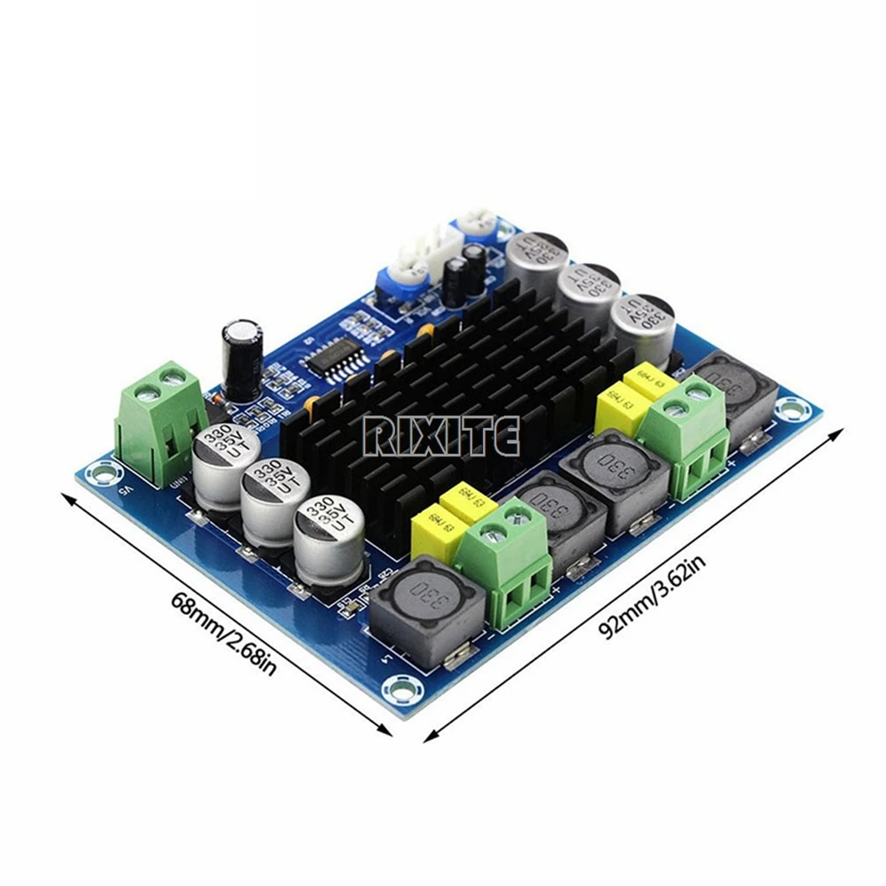 RIXITE DC 12V 24V 120W*2 TPA3116 D2 Dual Channel Digital Power Audio Amplifier Board Good