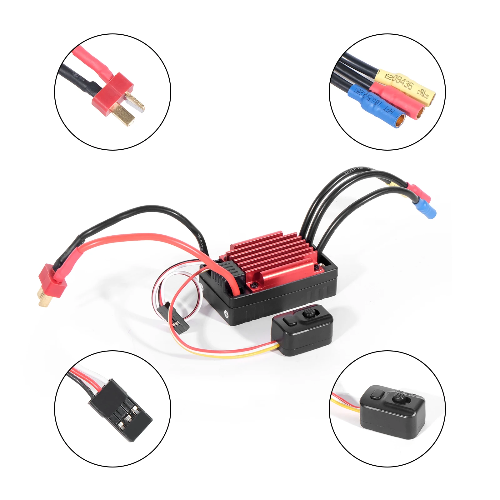YSIDO étanche 35A 60A sans brosse ESC 2-3S Lipo pour 1/10 1/12 1/14 1/16 RC voiture F540 3650 moteur sans balais accessoires de mise à niveau
