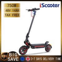IScooter W8 E-Scooter 750W 48V 14Ah Battery Electric Scooter APP Connection Program Foldable Off-Road 9inch E-Scooters