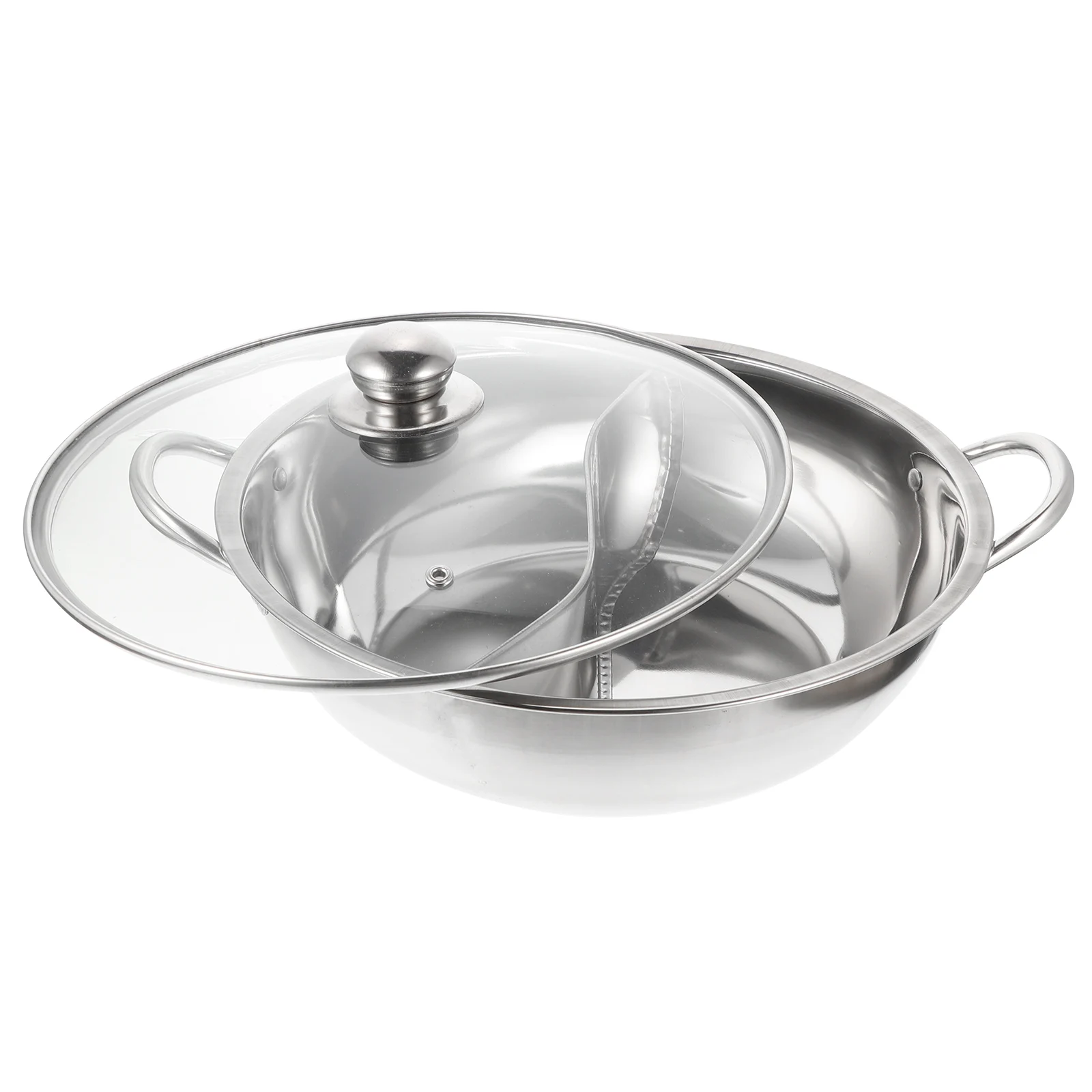 

Household Duck Pot Hot Stainless Steel Hotpot Cooking Divided for Large