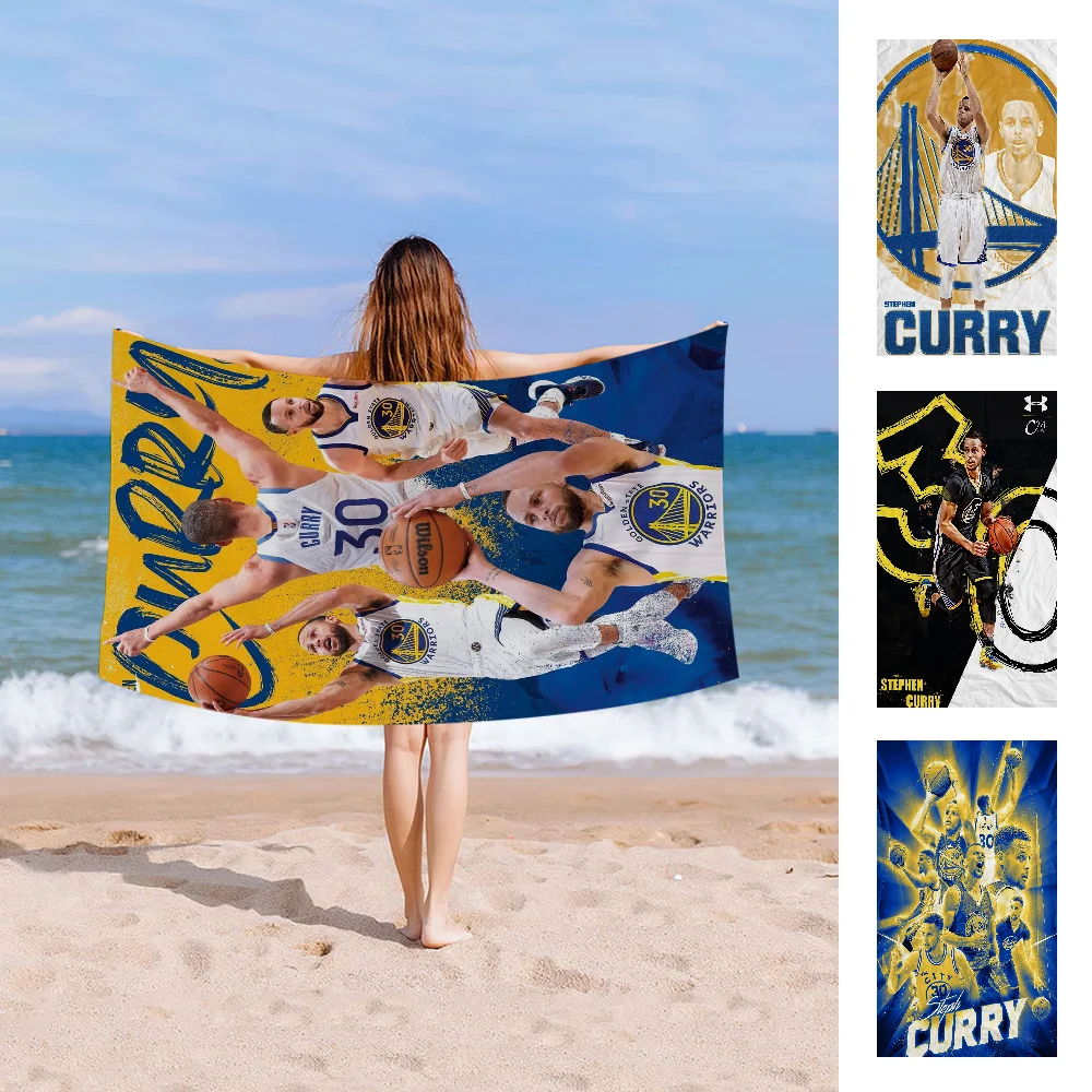 

S-Stephen Super Star C-Curry Microfiber Blanket Quick Drying Beach Towels Oversized Printing Super Absorbent Pool Towel Blanket