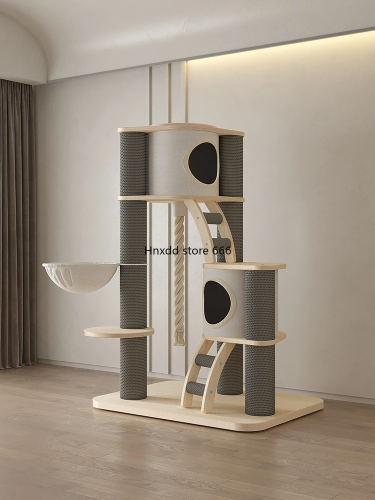 

Super large shelf household Tongtian pillar cat nest integrated scratching board cat scratching column cat tree