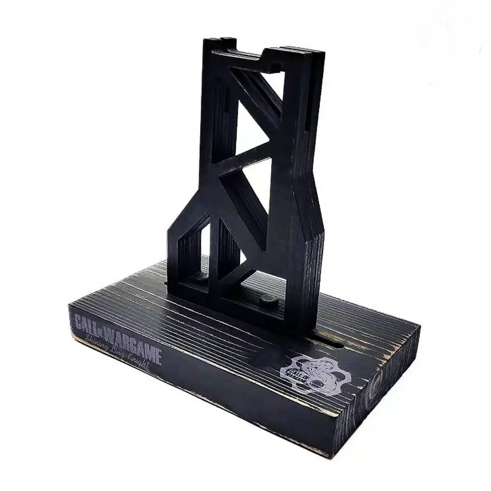 Solid Wood Toy Gun Display Stand Model Gun Bracket Airsoft Display Rack Collection Wood Stand AR15 Gen9 QF43