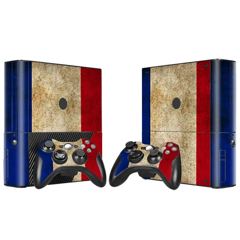 Xbox 360 eコンソール用ビニールステッカー,英国,米国,旗,新しいデザイン,2パーツ