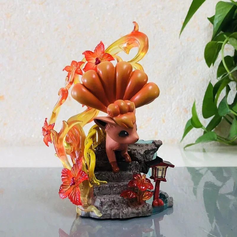 Pokemon model Vulpix figure Japanese anime peripheral miniature scene ornaments decoration birthday gift children's toys