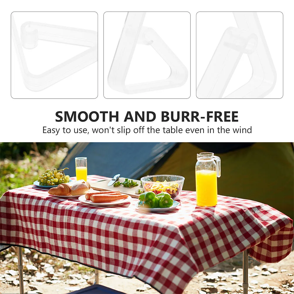 

30pcs Anti-Slip Tablecloth Clips Clear Plastic Table Cover Clamps Windproof Holders For Outdoor Wedding Picnic Non-Rust