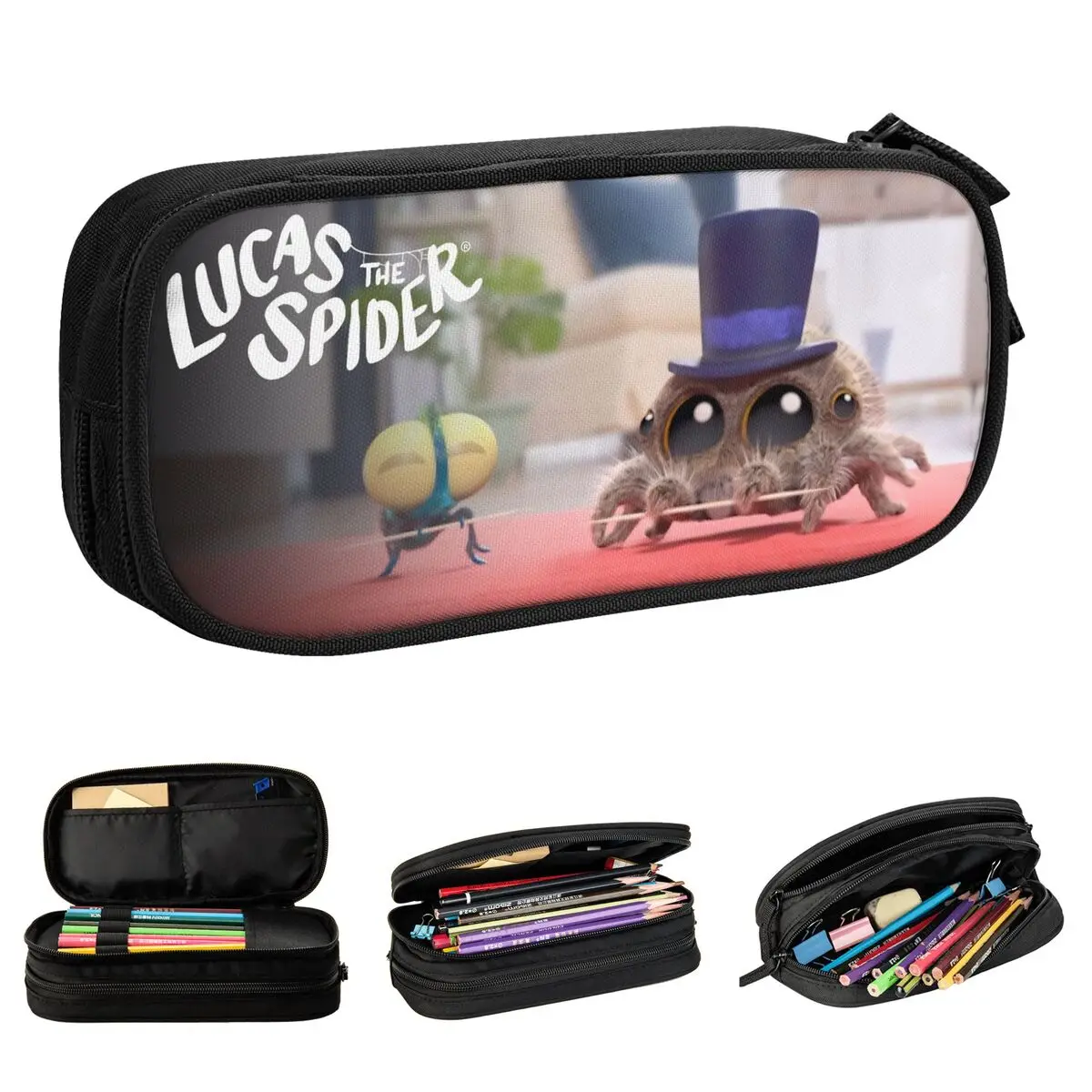

Lucas Friend Spider Pencil Case Cute Animals Pencilcases Pen Box for Student Big Capacity Bags Students School Gift Stationery