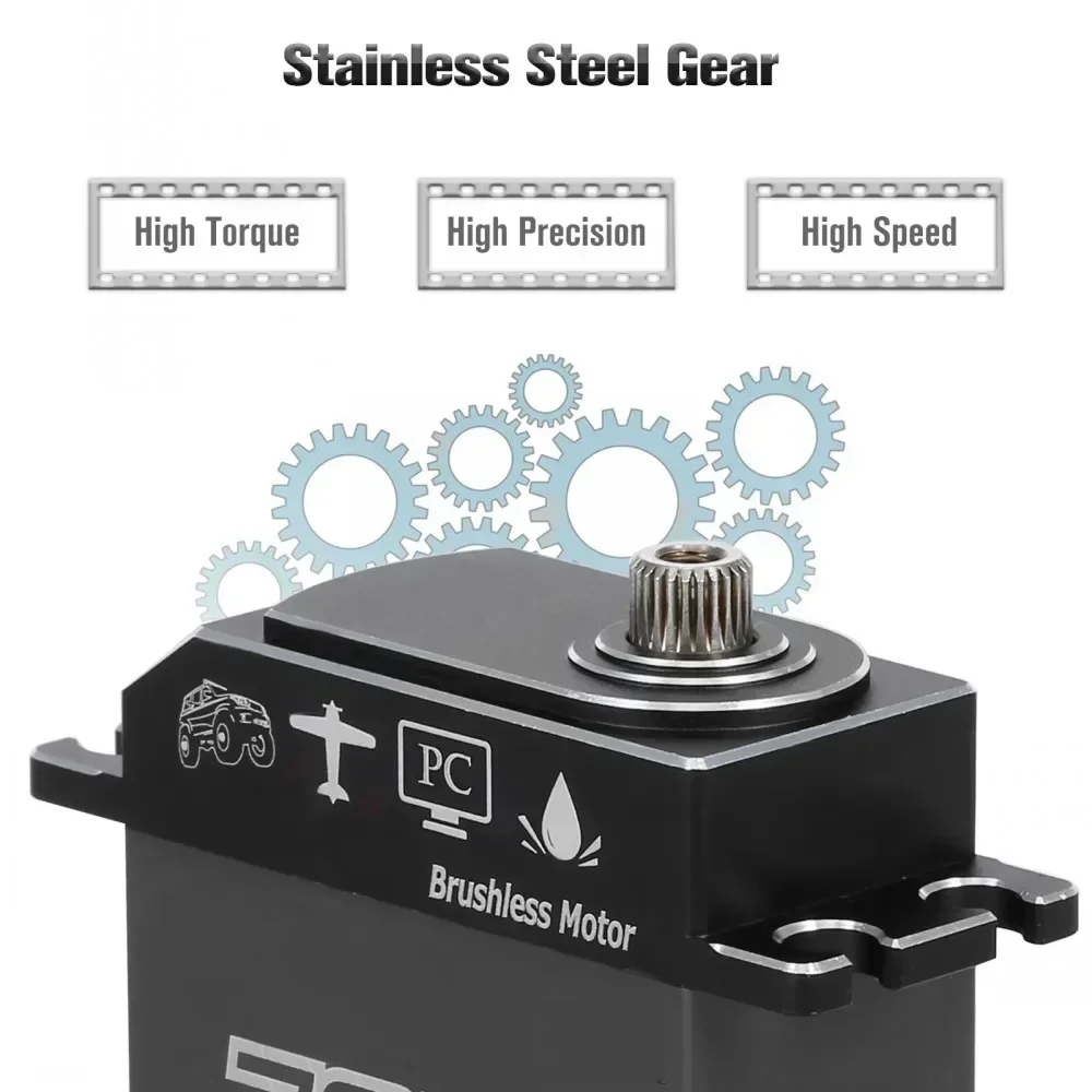 GX3370BLS 70 كجم أجهزة رقمية IP67 مقاوم للماء توجيه سيرفو فرش السيارات سيرفو ل 1/8 1/5 RC سيارة الزاحف RC قارب طائرة