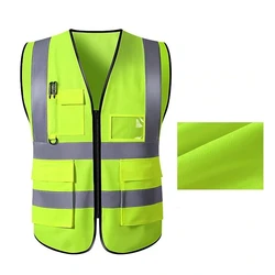 Reflecterend Veiligheidsvest Hoge Zichtbaarheid Xxxl Motorjas Veiligheidsvest Fluorescerend Signaal Politie Voor Mannen Vrouw