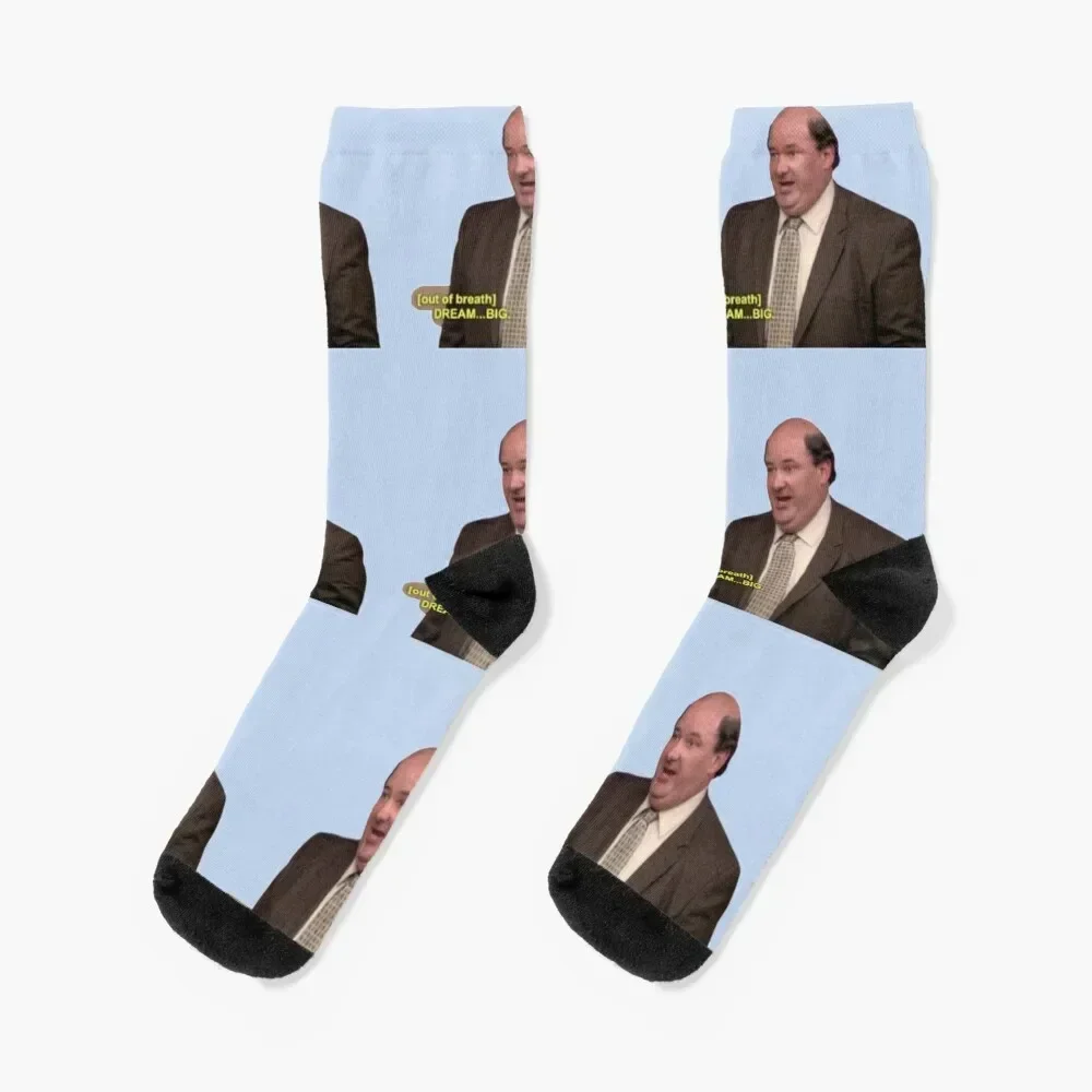 

The Office Kevin DREAM BIG Socks aesthetic football essential luxe Designer Man Socks Women's