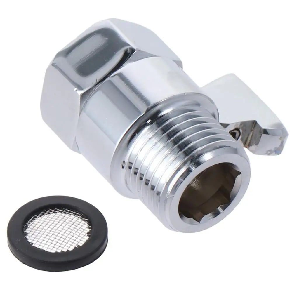 Brass Shower Flow Control Angle Valve Portable Ceramic Silver Water Volume Adjust Device Sprinkler Water Stop Valve Worker