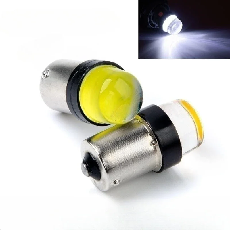 2023 Newest P21W Led Lamp 1156 Ring COB Car Light BA15s 1157 P21/5W Bay15D Bulb Auto Reverse Turn Signal Brake White DRL 12V