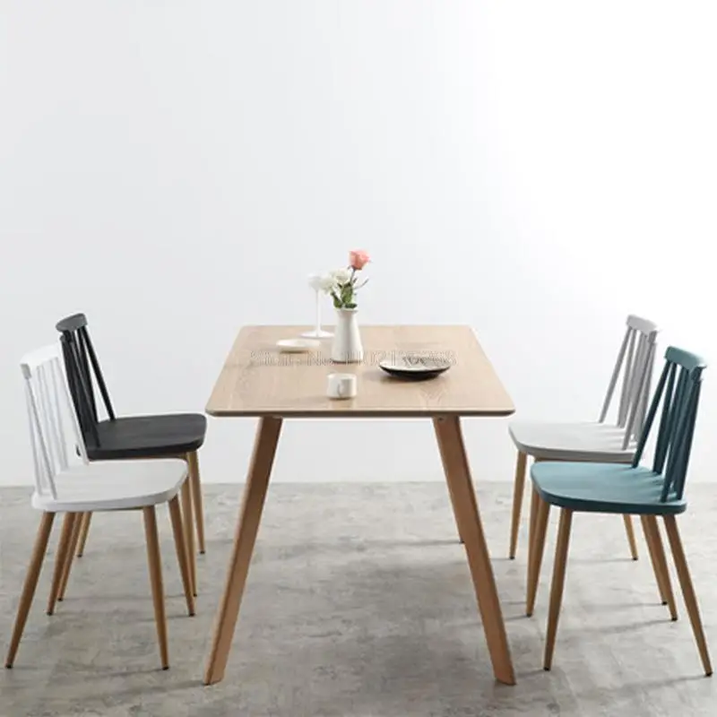 الشمال كرسي الحديثة الحد الأدنى كسول المنزلية البلاستيك الخلفي البراز الترفيه مكتب كرسي Ins الطعام كرسي وندسور كرسي 2022 #4