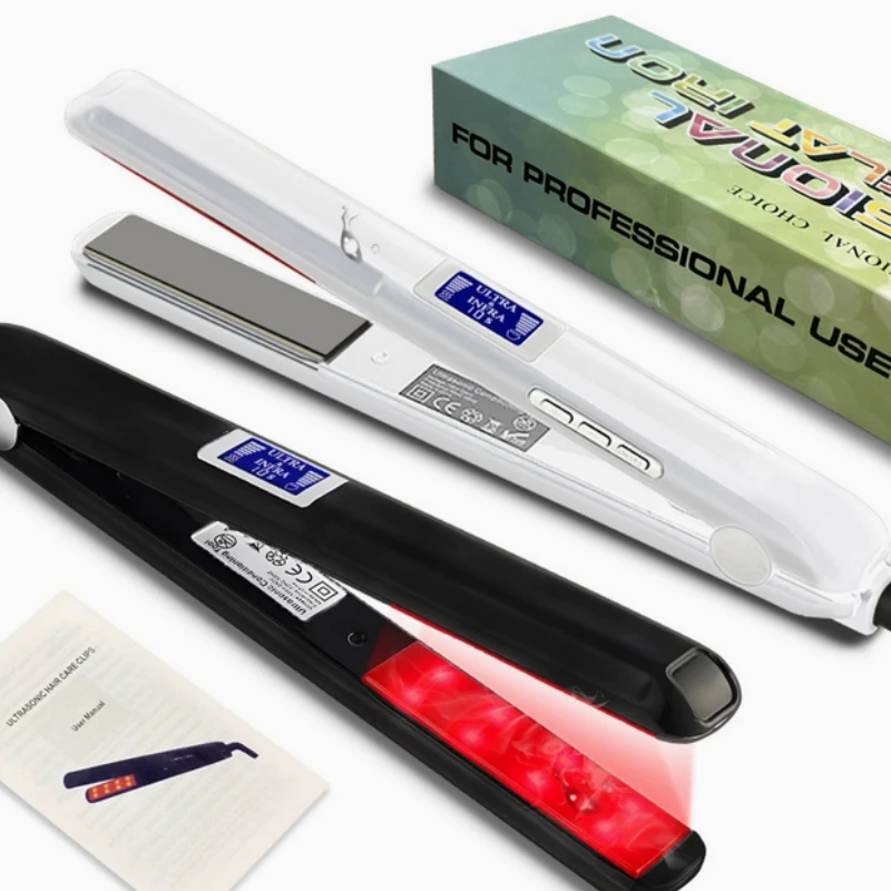 

New Hair Care Iron Infrared Ultrasonic Cold Keratin Treatment Argan Oil Smooth Hair Flat Irons Recover Damaged Tool Dual Voltage
