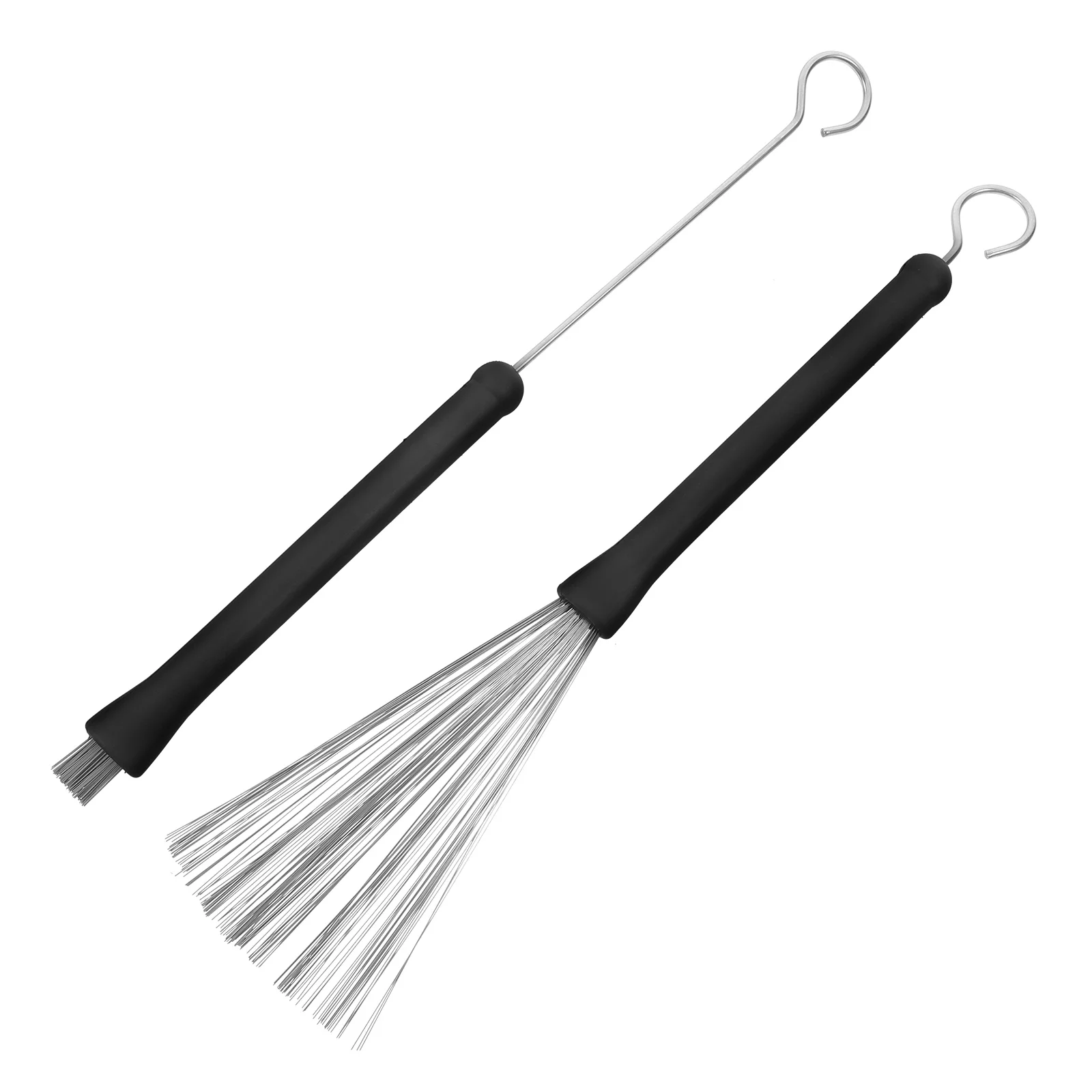 

2pcs Retractable Loop End Metal Steel Wire Strands Drum Sticks Retractable drum Steel wire brush Drum brush sticks