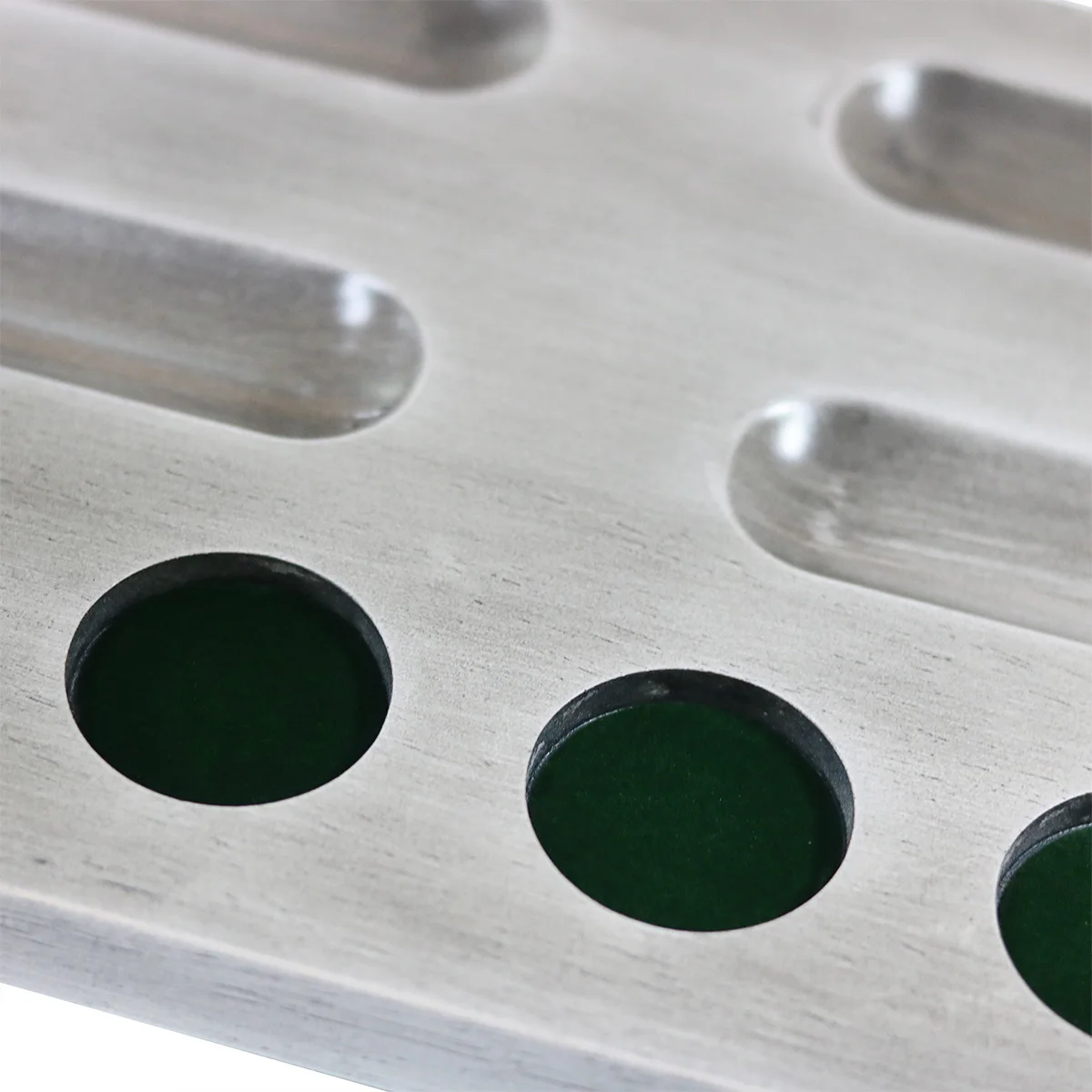 Billiards Accessories Shelf Hard Wood White Gray 10 Holes Cue Rack for Snooker/Pool Cue with Installation Tools,Cue Stick Holder