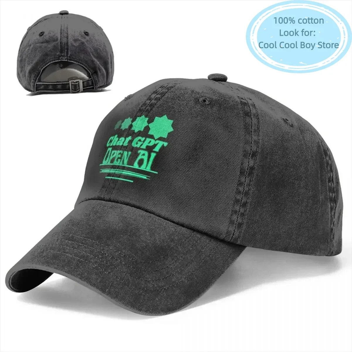 Open AI Typography Baseball Cap Men Cowboy Hats Women Visor Protection Snapback ChatGPT Caps