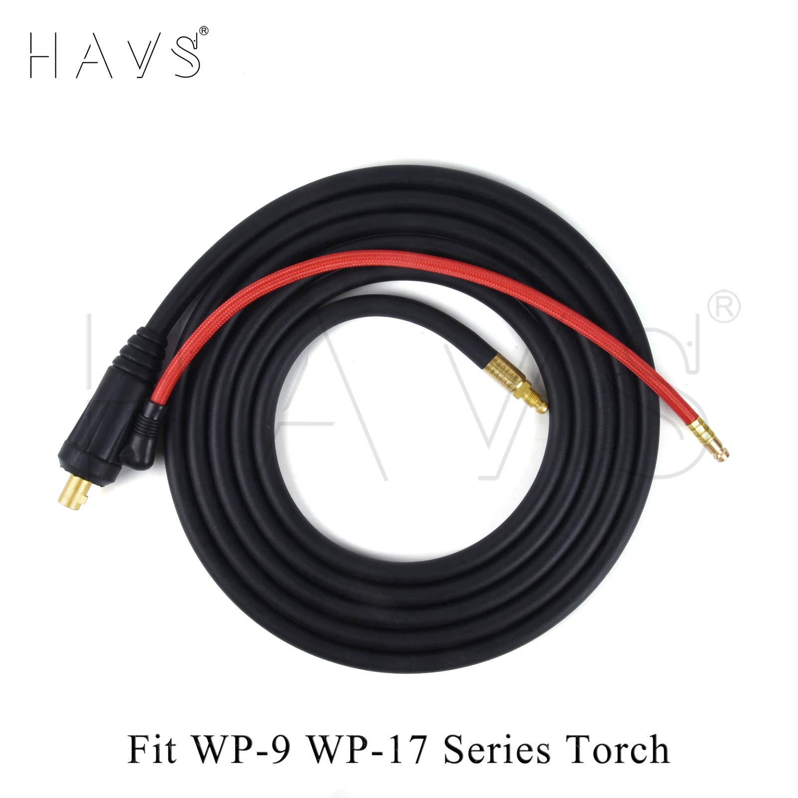 WP17 WP17FV WP17F TIG Welding Torch Gas-Electric Integrated Rubber Hose 4M 35-50/10-25 Euro Connector 13FT Air Cooled