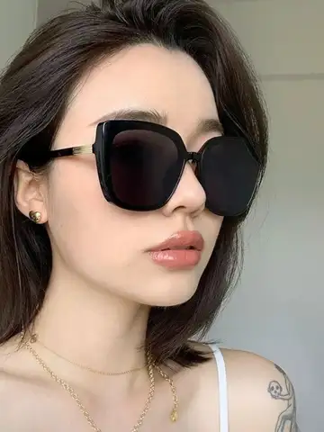 Korean Fashion Brand Design Unisex Anti-UV High-Quality Retro Sunglasses for Men/Women
