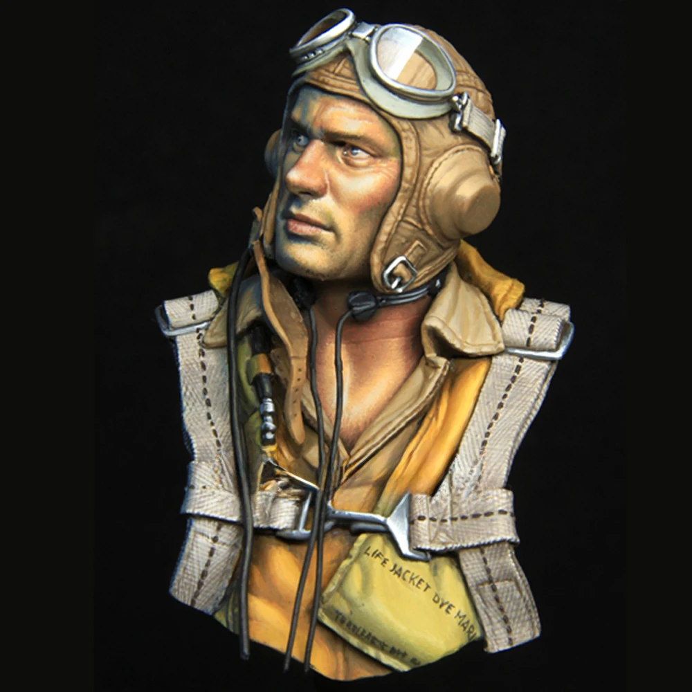 

Resin Model figure Bust, 1/10 The Battle of MIDWAY US NAVY PILOT 1942, GK, WW2 Military theme, Unassembled and unpainted kit