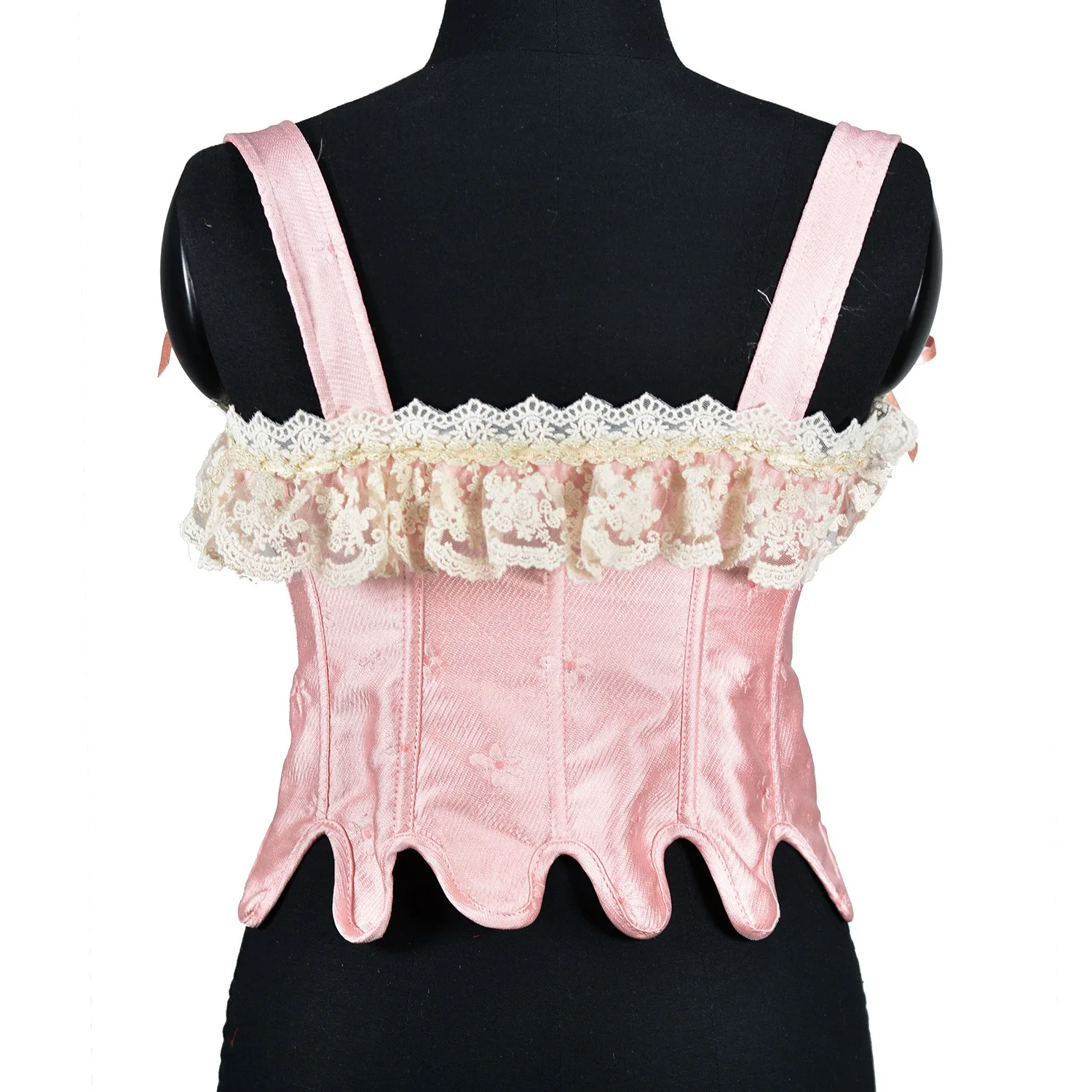 Palace fashion versatile elegant jacquard playful lace pink waist corset corset Renaissance waist corset