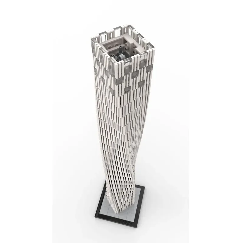 MOC-152436 Bausteine Dubai Cayan Tower Infinity Tower City View Architektur Kreatives Spielzeug DIY Geburtstag Weihnachtsgeschenk