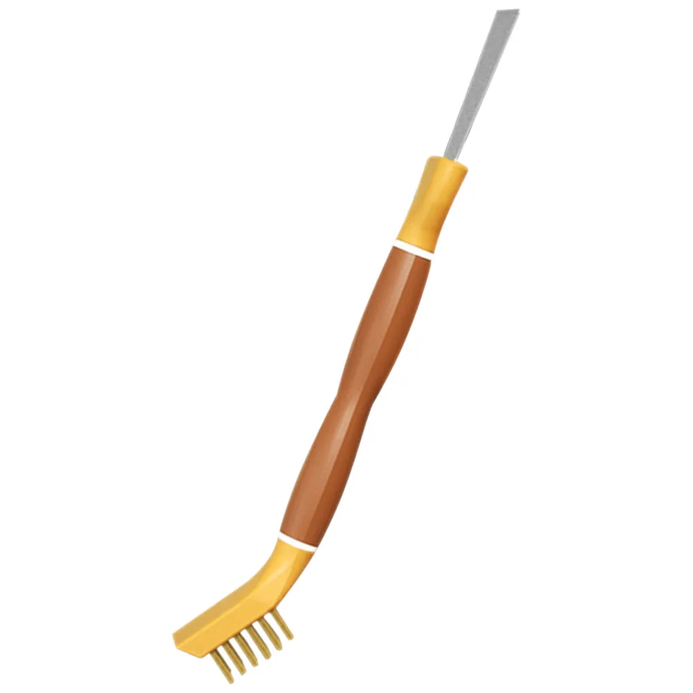 

1pcs 2in1 Cleaning Brush Kitchen Scrubber Stove Cleaner Oven Scraper Gas Burners Oven Rust Tool Small Brush Household