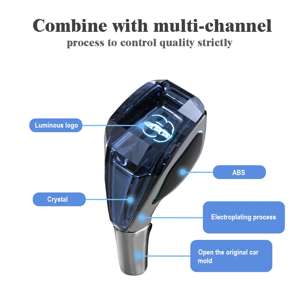 Crystal Shift knobs Touch Activated Ultra LED Light Illuminated Gear Knob,Fits for Most Cars NO Button Operated Shifter
