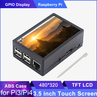 3.5 inch Raspberry Pi 3 B Plus Touch Screen TFT LCD 480*320 GPIO Display Monitor ABS Case Box for Raspberry Pi 4 Model B 3B+ 3B