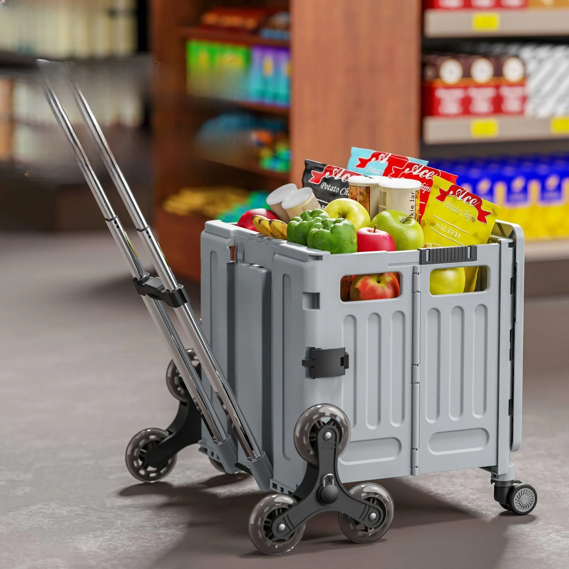 portable-folding-lightweight-shopping-cart-home-multi-functional-vegetable-buying-car-camping-small-pulling-cart-stall-selling