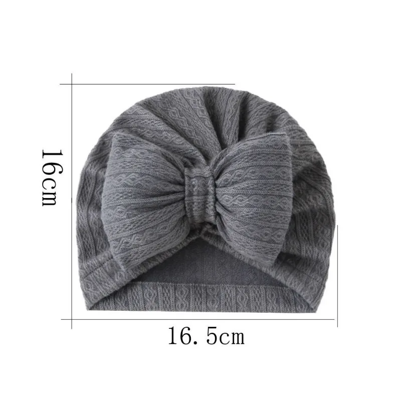 Lovely Bowknot Knitted Baby Hat Cute Solid Color Baby Girls Boys Hat Turban Soft Newborn Infant Cap Knitting Beanies Head Wraps