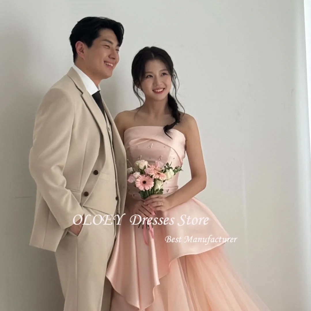 

OLOEY принцесса розовые длинные вечерние платья корейское свадебное платье фотосессия свадебные платья для выпускного вечера длиной до пола по индивидуальному заказу