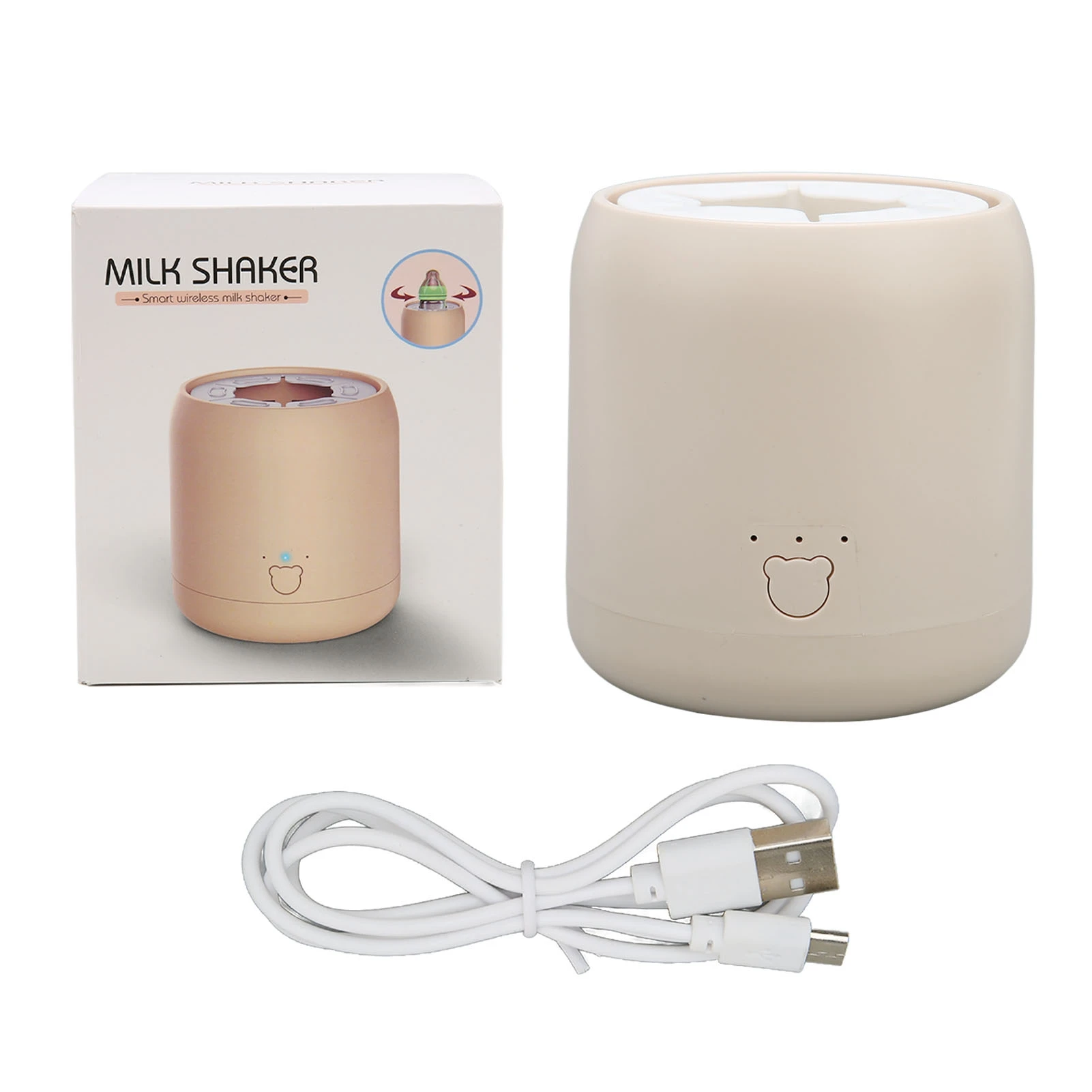 

Electric Automatic Baby Milk Bottle Shaker USB Charging Hands Free Prevent Bloating Infant Bottle Mixer