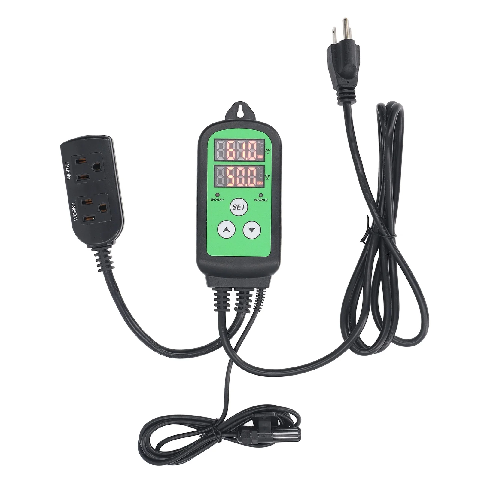 1200W Humidity Controller Pre Wired Digital Humidity Regulator Double LED Display Humidifier Dehumidifier for Greenhouse
