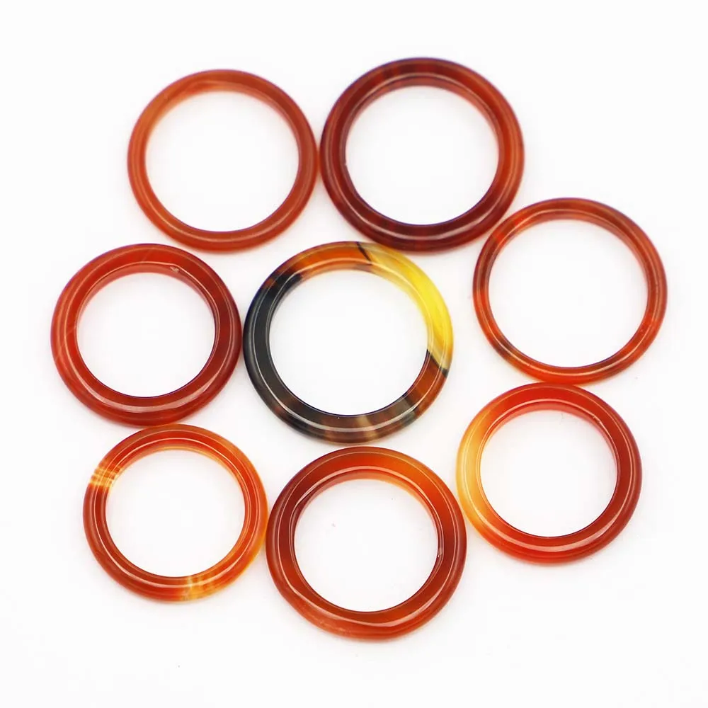Free Shipping 3MM High-quality Colorful Agate Ring Fashion Narrow Strip Circle Simple Charm Finger Ornament Accessories 24Pc/Lot
