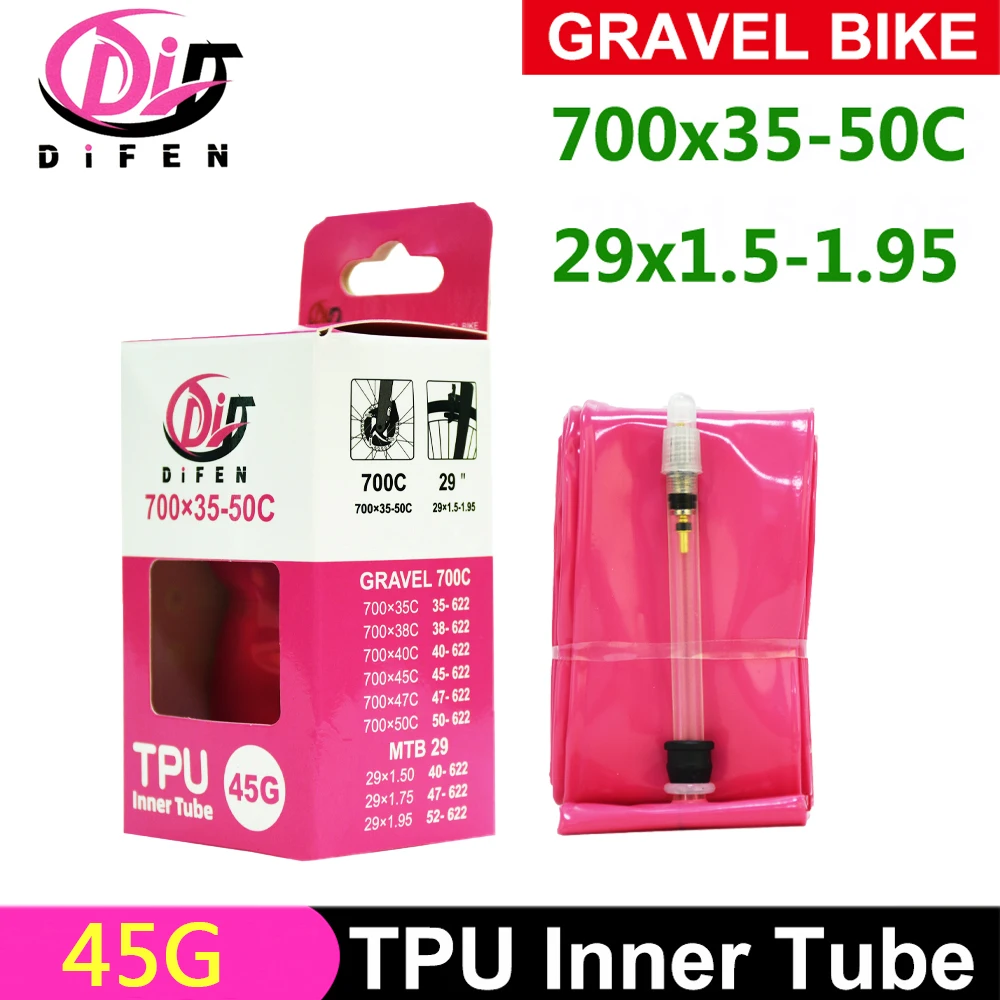 45G DiFen TPU グラベルバイク用インナーチューブ - Inner Tube 700C のレビューと価格