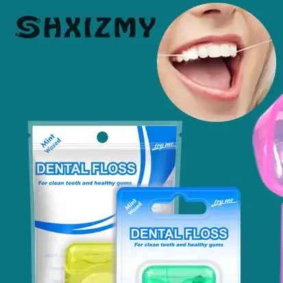 

1Roll Mint With Wax Dental Flat Floss Superfine 50M Floss Cleaning Care Oral Tools Adult Home Cleaning Interdental Brush