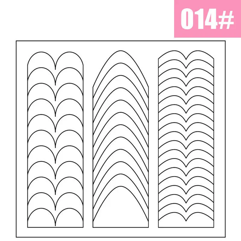 5-teiliges Nail-Art-Schablonen-Set für französische Maniküre, einfache Anwendung von Nagellack, Aufkleber für perfekte Nagelspitzen – Detail 18