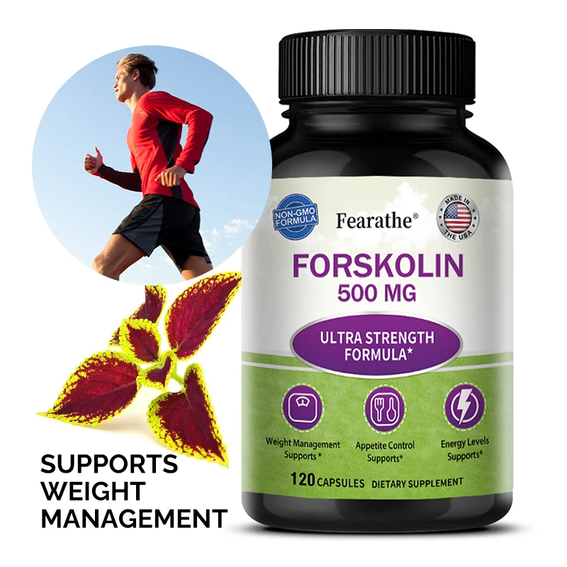 Cápsulas de Extracto de Forskolin para Pérdida de Peso, Acelerador del Metabolismo para Quemar Calorías y Reducir la Grasa Abdominal Persistente, Bienestar Digestivo