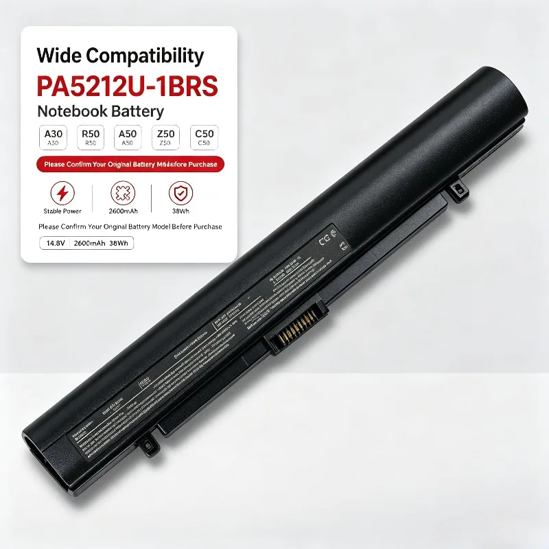 For Toshiba Laptop Battery PA5212U‑1BRS PABAS283 Replacement Notebook Battery Fit R50‑C B35/R A50‑C Stable Power Durable Battery