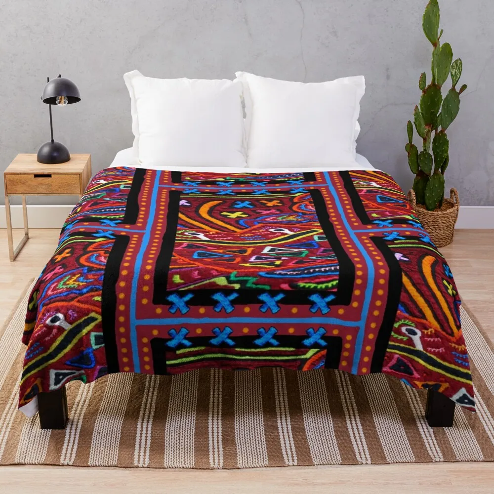 

Panama Mola Design Throw Blanket Summer Bedding Blankets Blanket For Decorative Sofa Weighted Blanket