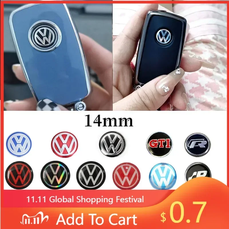

For VW Car Key Sticker Auto Control Keychain Badge Accessories For Volkswagen VW Rline R GTI Golf Polo Passat Magotan Tiguan B